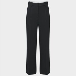 Wilfred Charcoal Wide-Leg Trousers